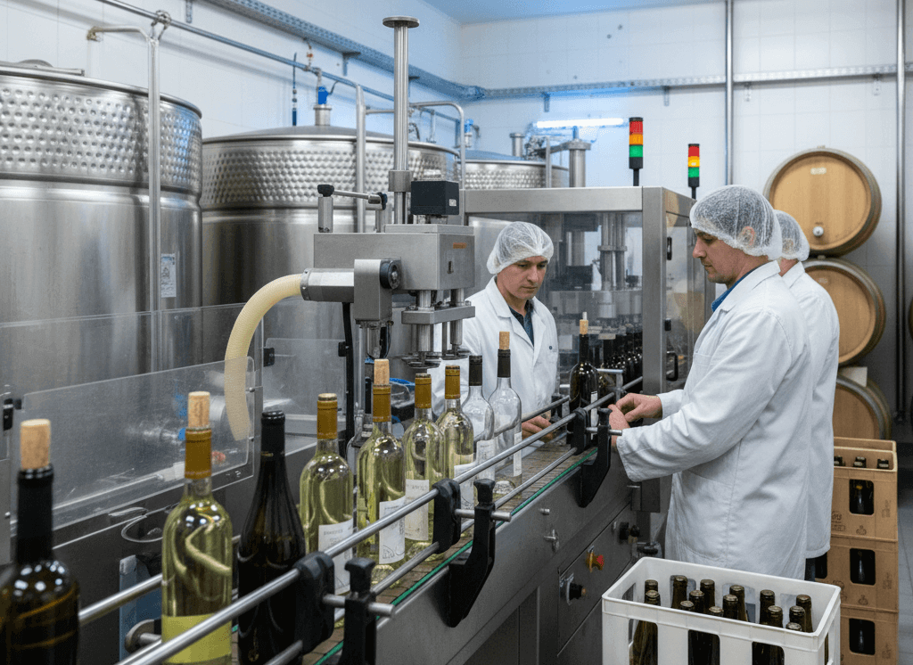 Príprava vína na fľaškovanie