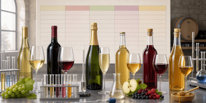 Požiadavky na fyzikálne a chemické vlastnosti niektorých vinárskych produktov